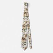 Gold & Greenery Floral Wedding ネクタイ (正面)