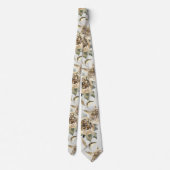 Gold & Greenery Floral Wedding ネクタイ (裏面)