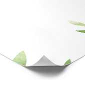 Gold Greenery Left Directional Wedding Welcome ポスター (角)