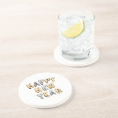 Gold Grey Happy New Year コースター (側面)