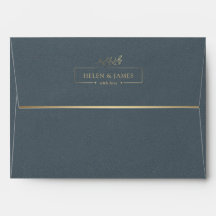 Gold & Grey Texture Wedding Envelope