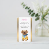 Gold Grooming Dog Personalized Elegant Collection 名刺 (スタンド正面)