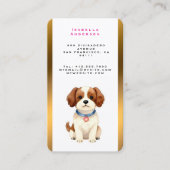 Gold Grooming Pet Personalized Elegant Collection 名刺 (正面)