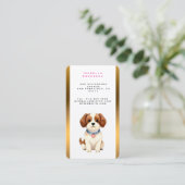 Gold Grooming Pet Personalized Elegant Collection 名刺 (スタンド正面)