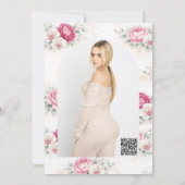 Gold Halo Garden Peonies & Orchids Floral Sweet 16 招待状 (裏面)