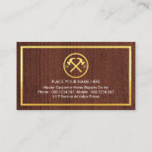 Gold Hammer On Timber Gold Borders 名刺 (裏面)