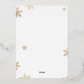 Gold handwritten calligraphy Christmas Party 箔シーズンカード (裏面)