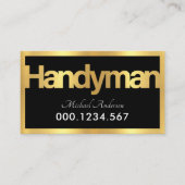 Gold Handyman Signage Frame 名刺 (正面)