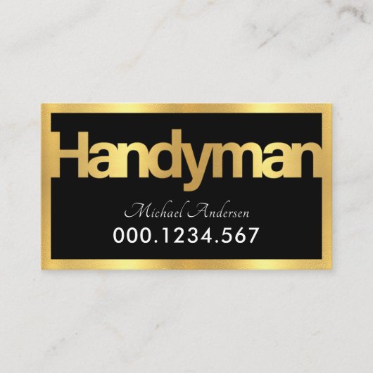 Gold Handyman Signage Frame 名刺 (正面)