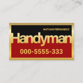 Gold Handyman Signage Frame Builder  名刺 (正面)