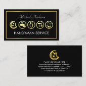 Gold Handyman Tools Frame 名刺 (正面/裏面)