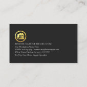 Gold Handyman Tools Frame 名刺 (裏面)