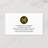 Gold Handyman Tools Frame On Timber 名刺 (裏面)