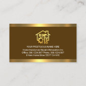 Gold Handyman Tools Gold Frame 名刺 (裏面)