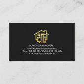 Gold Handyman Tools Home Landscape 名刺 (裏面)