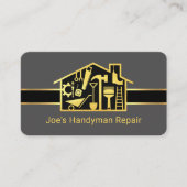Gold Handyman Tools Home Repairs 名刺 (正面)