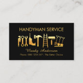Gold Handyman Tools Icon 名刺 (正面)