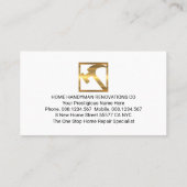 Gold Handyman Tools Icon 名刺 (裏面)