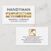 Gold Handyman Tools Icon 名刺 (正面/裏面)