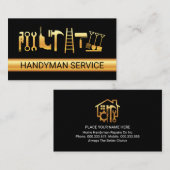 Gold Handyman Tools Layer 名刺 (正面/裏面)