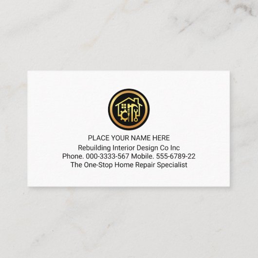 Gold Handyman Tools Layers 名刺 (裏面)