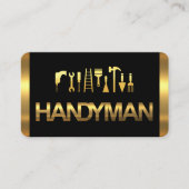 Gold Handyman Tools On Gold Layers 名刺 (正面)