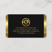 Gold Handyman Tools On Gold Layers 名刺 (裏面)