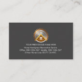 Gold Handyman Tools On Wood Panel 名刺 (裏面)