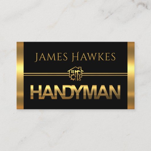 Gold Handyman Tools Panels 名刺 (正面)