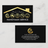 Gold Handyman Tools Roof 名刺 (正面/裏面)