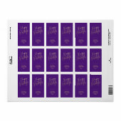 Gold Happy Holidays Purple Return Address ラベル (フルシート)