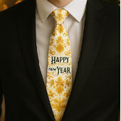 Gold Happy New Year ネクタイ