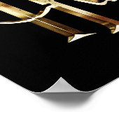 Gold Harry Potter Logo ポスター (角)