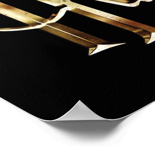 Gold Harry Potter Logo ポスター (角)