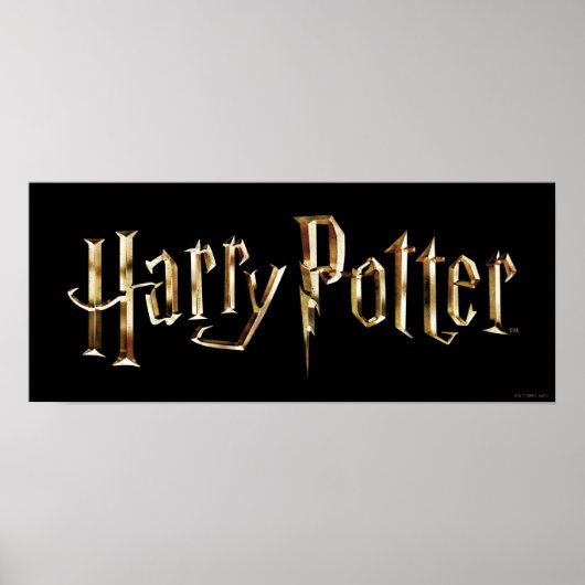Gold Harry Potter Logo ポスター (正面)