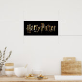 Gold Harry Potter Logo ポスター (キッチン)