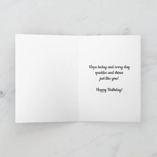 Gold Heart 15th Birthday カード (内部)