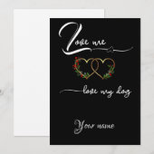 Gold heart funny quote black Flat Holiday Card シーズンカード (正面/裏面)