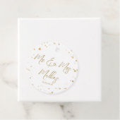 Gold Heart “Mr & Mrs” Wedding フェイバータグ (インサイチュ)