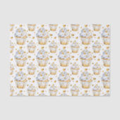 Gold Hearts Cupcakes Birthday 薄葉紙 (正面)