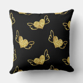 Gold Hearts With Wings クッション (裏面)