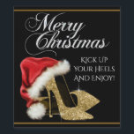 Gold High Heel Shoe Christmas Wine Bottle Labels ワインラベル<br><div class="desc">金ゴールドハイヒール靴のワインボトルラベルかわいらし金ゴールドグリッターハイヒール靴と可愛い赤いサンタハット付き黒と金ゴールドの背景に金ゴールドスクリプエレガントトMerry Christmas付きエレガント。お好みのカスタマイズ文字を追加することにより企業の、お使いのイベントのこれらカスタムのボトルとクリスマスワインのラベルを簡単に追加することができる。</div>
