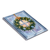 Gold Holiday Wreath Watercolor Holiday ノートブック (右側)