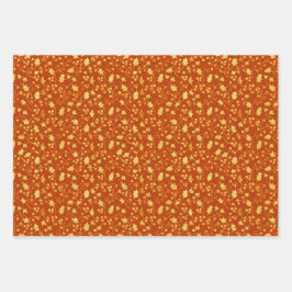 Gold Holly ラッピングペーパーシート