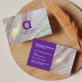 Gold Holographic Marble 名刺