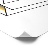 Gold Holy Bible with Black Cross Religious ポスター (角)