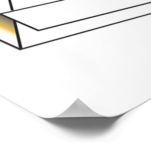 Gold Holy Bible with Black Cross Religious ポスター (角)