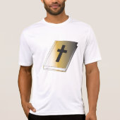 Gold Holy Bible with Black Cross Religious Tシャツ (正面)