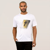 Gold Holy Bible with Black Cross Religious Tシャツ (正面フル)