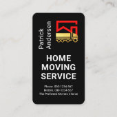Gold Home Movers Truck On Black Layer 名刺 (正面)